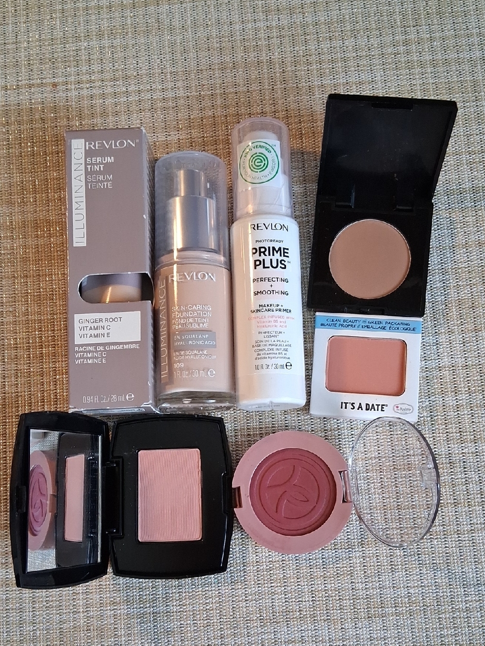 Revlon Illuminance And Pink and Rose Blushes with Prime Plus Smoothing primer